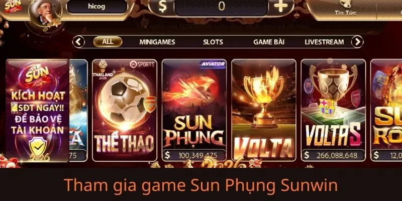 Hướng dẫn trải nghiệm Sun phụng Sunwin trên thiết bị di động